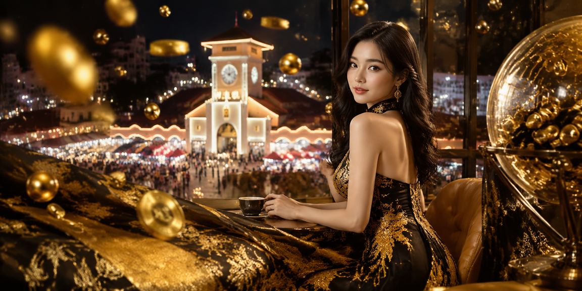 Không gian giải trí casino sang trọng với ánh đèn ấm, phản chiếu phong cách chơi game tại Việt Nam